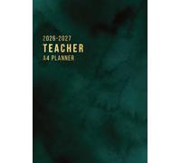 Teacher Lesson Planner 2026-2027: Weekly and Monthly Class Organiser | A4 Lesson Plan, Grade and Record Book | 7 Periods | UK Academic Year August 2026 - July 2027 | Green Marble