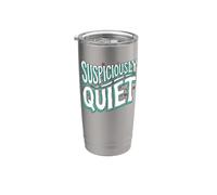 Teacher Librarian Suspiciously Quiet Bookworm Bicchiere termico in acciaio inox doppia parete