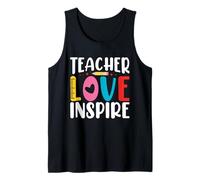 Teacher Love Inspire - Insegnante Motivazionale per Il Ritorno a Scuola Canotta