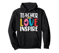 Teacher Love Inspire - Insegnante Motivazionale per Il Ritorno a Scuola Felpa con Cappuccio