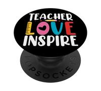 Teacher Love Inspire - Insegnante motivazionale per il ritorno a scuola PopSockets PopGrip Adesivo