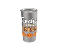 Teacher of Little Pumpkins Fall Back to School Bicchiere termico in acciaio inox doppia parete