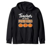 Teacher of Little Pumpkins Fall Back to School Felpa con Cappuccio