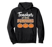 Teacher of Little Pumpkins Fall Back to School Felpa con Cappuccio