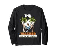 TEACHER OFF DUTY RUNS ON RELAXATION Maglia a Manica