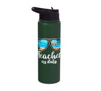 Teacher Off Duty Sunglasses Palm Tree Beach Stainless Steel Insulated Water Bottle