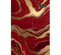 Teacher Planner 10 Periods A4: Red and Gold - Vertical Week To View With Register and ... Dated August To July - Academic Year Lessons Diary And ... Non Ring Binder - Gift For Uk Men and Women.