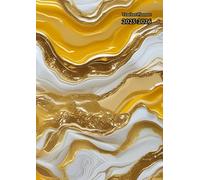 Teacher Planner 10 Periods A4: Yellow and Gold - Vertical Week To View With Register and ... Dated August To July - Academic Year Lessons Diary And ... Non Ring Binder - Gift For Uk Men and Women.
