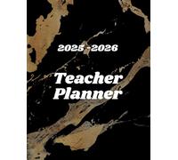 Teacher Planner 2025-2026: 8.5"x11", 154 pages, September 2025 through August 2026, minimalist black/white interior