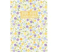 Teacher Planner 2025-2026: Week to View Teachers Diary for Academic Year Calendar from September 2025 to August 2026 || Weekly & Monthly Lesson Plan and Grade Record Book || UK Edition - Floral Cover