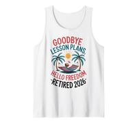 Teacher Retirement Shirts 2026 Goodbye Lesson Hello Freedom Canotta