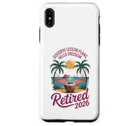 Teacher Retirement Shirts 2026 Goodbye Lesson Hello Freedom Custodia per iPhone XS Max