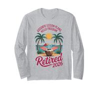 Teacher Retirement Shirts 2026 Goodbye Lesson Hello Freedom Maglia a Manica