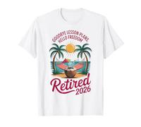 Teacher Retirement Shirts 2026 Goodbye Lesson Hello Freedom Maglietta