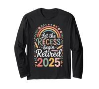 Teacher Retirement Shirts 2026 Let The Recess Begin Retire Maglia a Manica