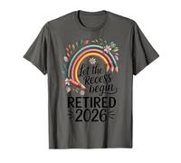 Teacher Retirement Shirts 2026 Let The Recess Begin Retire Maglietta