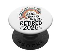 Teacher Retirement Shirts 2026 Let The Recess Begin Retire PopSockets PopGrip Adesivo