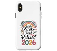 Teacher Retirement Shirts 2026Let The Recess Begin Retire Custodia per iPhone X/XS
