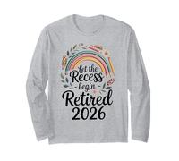 Teacher Retirement Shirts 2026Let The Recess Begin Retire Maglia a Manica