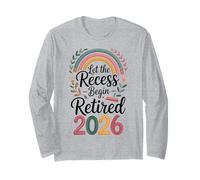 Teacher Retirement Shirts 2026Let The Recess Begin Retire Maglia a Manica