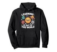 Teacher Space Science Learning Is out of World Felpa con Cappuccio