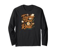 Teacher Tired Is Real Funny School Educator Life Maglia a Manica