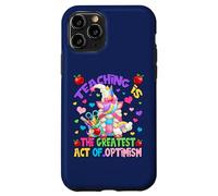 Teacher Unicorn Mom Teaching Is Greatest Act Of Optimism Custodia per iPhone 11 Pro