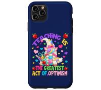 Teacher Unicorn Mom Teaching Is Greatest Act Of Optimism Custodia per iPhone 11 Pro Max