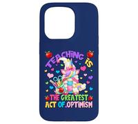 Teacher Unicorn Mom Teaching Is Greatest Act Of Optimism Custodia per iPhone 15 Pro