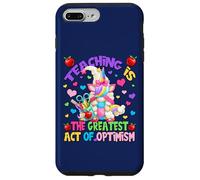 Teacher Unicorn Mom Teaching Is Greatest Act Of Optimism Custodia per iPhone 7 Plus/8 Plus