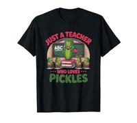 Teacher Who Loves Pickles Back to School Maglietta