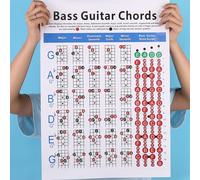 Teaching Chart Bass Chord Best Beginner Guitar Learner Laminated Chord