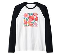 Teaching Is A Work Of Heart, matita floreale vivace Maglia con Maniche Raglan
