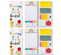 Teaching is A Work of Heart, set di foglietti adesivi per lavagna, regalo di apprezzamento per insegnanti, forniture per appunti per scuola e ufficio
