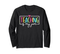 Teaching Is My Jam Divertente Insegnante Team Crew Back to School Maglia a Manica