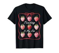 Teaching Is My Jam Insegnante Team Crew Carino Fragola Ragazze Maglietta
