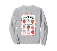 Teaching Is My Jam Strawberry Teacher Team Crew Fun Felpa