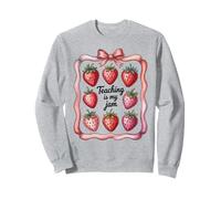 Teaching Is My Jam Strawberry Teacher Team Crew Fun Felpa