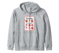 Teaching Is My Jam Strawberry Teacher Team Crew Fun Felpa con Cappuccio