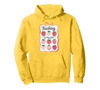 Teaching Is My Jam Strawberry Teacher Team Crew Fun Felpa con Cappuccio
