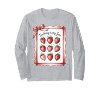 Teaching Is My Jam Strawberry Teacher Team Crew Fun Maglia a Manica