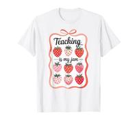 Teaching Is My Jam Strawberry Teacher Team Crew Fun Maglietta