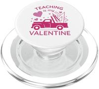 Teaching is My Valentine Funny Valentines Donne Uomini PopSockets PopGrip per MagSafe