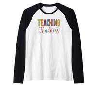 Teaching Kindness Teacher Cute School Maglia con Maniche Raglan