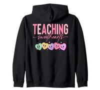 Teaching Sweethearts Valentine Teacher Teaching Sweet Hearts Felpa con Cappuccio