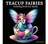 Teacup Fairies Coloring Book For Adults: A Fantasy Coloring Book with 50 Whimsical Teacup Fairy Designs