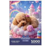 Teacup Poodle Jigsaw Puzzle Impossible 1000Pcs Decorazione Per La Casa. Rilassamento E Intelligence Per Adulti E Ragazzi Da 14 Anni 38x26cm