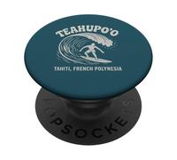 Teahupo'o Surf T-Shirt - Vintage Tahiti Beach Shirt PopSockets PopGrip Adesivo