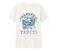Teahupo'o Tahiti Big Wave Surf Surfer Swell Chaser Maglietta Premium