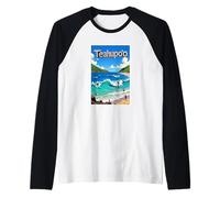 Teahupo'o Tahiti Surf e Sole Maglia con Maniche Raglan